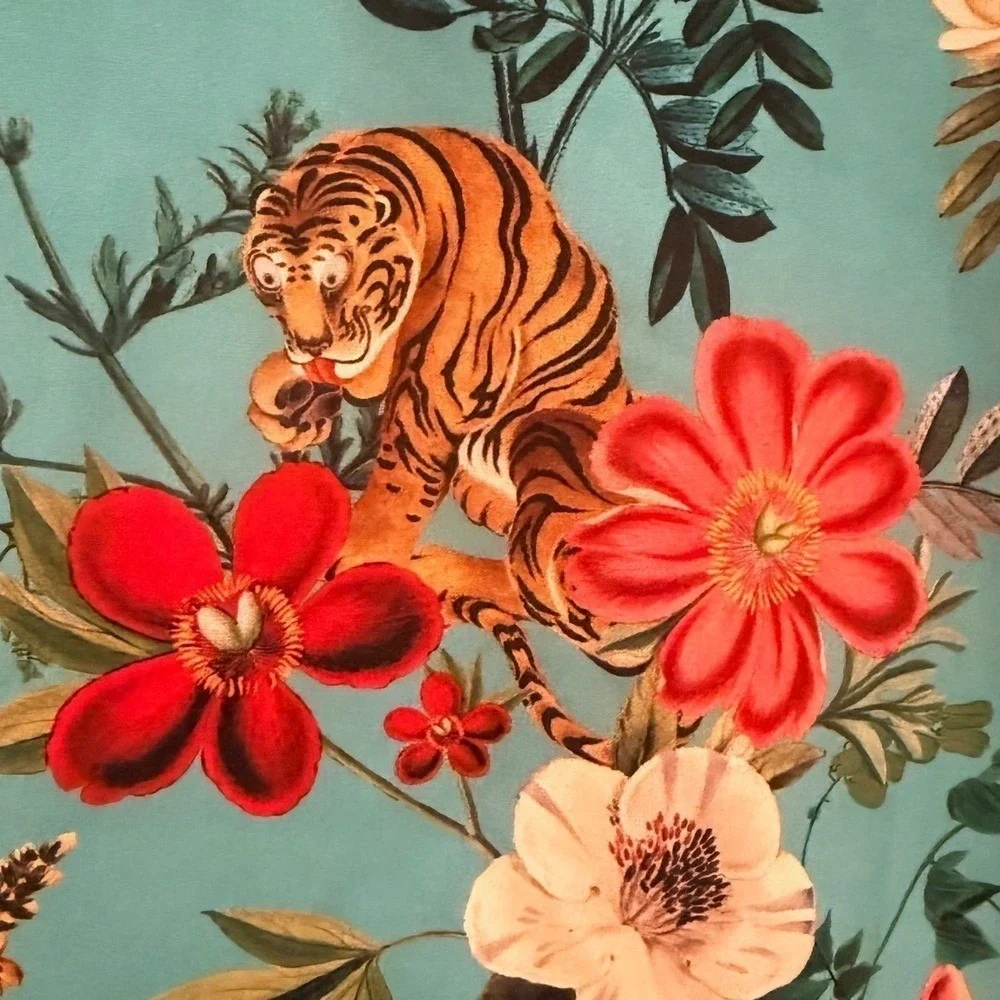 BlackMilk Tropical Tiger Button Down Shirt Womens Career Streetwear Large - Picture 10 of 11